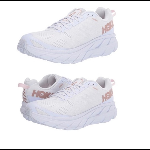 Hoka One One | Shoes | Hoka Clifton 6 Color Is White With Rose Gold |  Poshmark